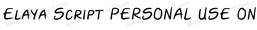 Elaya Script PERSONAL USE ONLY字体转换